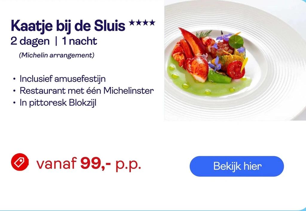 Kaatje bij de sluis 2 dagen | 1 nacht aanbieding bij TUI