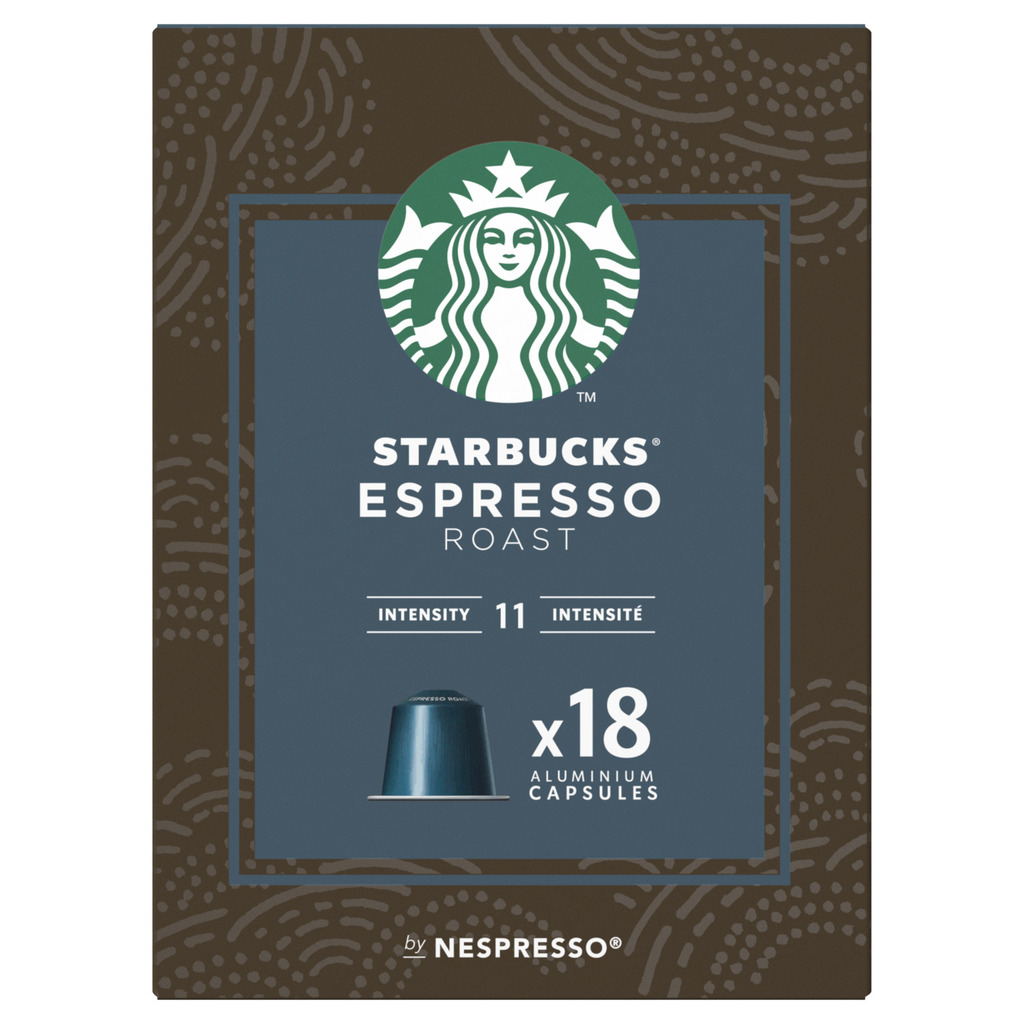 Starbucks koffiecapsules dark espresso roast aanbieding bij Dekamarkt