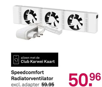 Karwei Speedcomfort Radiatorventilator excl. adapter aanbieding