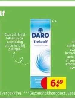 Kruidvat Daro en e.j. swaab zalf aanbieding