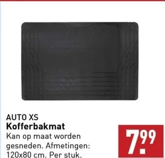 ALDI Auto xs kofferbakmat kan op maat worden gesneden. afmetingen: 120x80 cm. per stuk. aanbieding