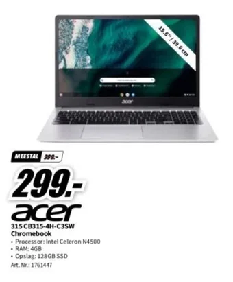 MediaMarkt acer 315 CB315-4H-C3SW Chromebook aanbieding