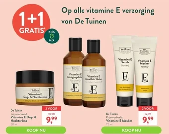 Holland & Barrett De tuinen prijsvoorbeeld: vitamine e dag- & nachtcrème aanbieding