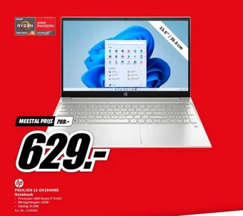 MediaMarkt hp PAVILION 15-EH3840ND Notebook aanbieding