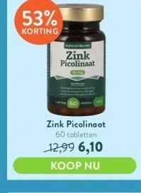 Holland & Barrett Zink picolinaat aanbieding