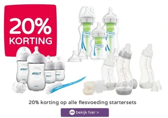 Prenatal 20% korting op alle flesvoeding startersets aanbieding