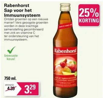 De Online Drogist Rabenhorst sap voor het immuunsysteem ontdek groenten op een nieuwe manier! vers geoogste groenten worden in deze krachtige s aanbieding