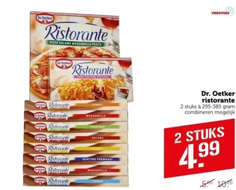 Coop Dr. oetker ristorante 2 stuks à 295-385 gram combineren mogelijk aanbieding