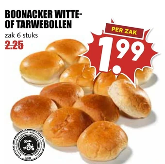 MCD Supermarkt Boonacker witte- of tarwebollen aanbieding