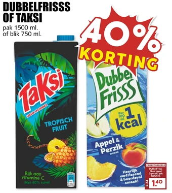 MCD Supermarkt Dubbelfrisss of taksi aanbieding