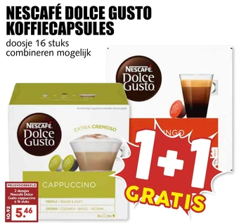 MCD Supermarkt Nescafé dolce gusto koffiecapsules aanbieding