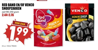 MCD Supermarkt Red band en/of venco snoepzakken aanbieding