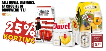 MCD Supermarkt Alle duvel, liefmans, la chouffe of brouwerij 'tij aanbieding