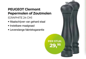 EP Beerepoot PEUGEOT Clermont Pepermolen of Zoutmolen (GRAPHITE 24 CM) aanbieding