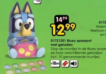 ToyChamp 01721201 Bluey spaarpot met geluiden aanbieding