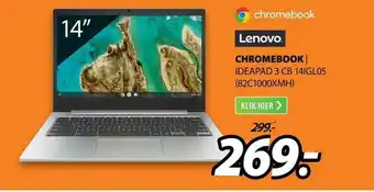 Expert Lenovo Chromebook | Ideapad 3 CB 14IGL05 (82C1000XMH) aanbieding