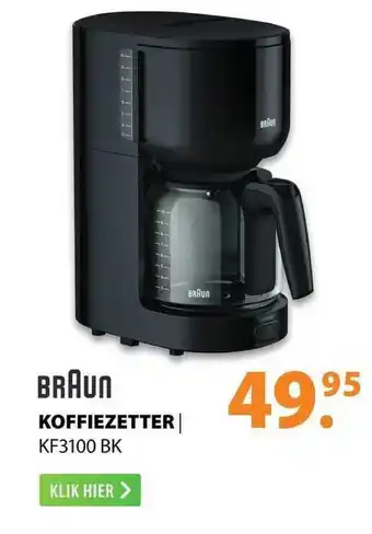 Expert Braun Koffiezetter | KF3100 BK aanbieding