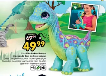 ToyChamp FurReal Friends Snackende Sam de Brontosaurus aanbieding