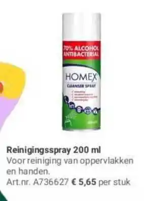 Manutan Reinigingsspray 200 Ml aanbieding