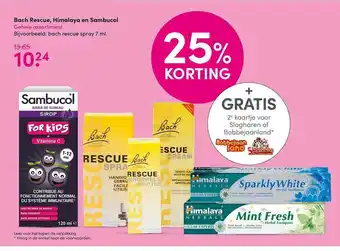 Drogisterij Visser Bach Rescue, Himalaya En Sambucol 25% Korting aanbieding