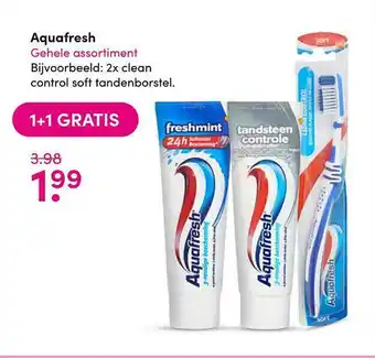 Drogisterij Visser Aquafresh 1+1 Gratis aanbieding