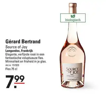 Sligro Gérard Bertrand Source Of Joy aanbieding