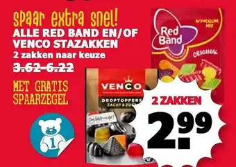 MCD Supermarkt Alle Red Band En-of Venco Stazakken aanbieding