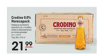 Sligro Crodino 0.0% Horecapack aanbieding