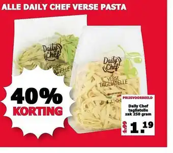 MCD Supermarkt Alle Daily Chef Verse Pasta 40% Korting aanbieding