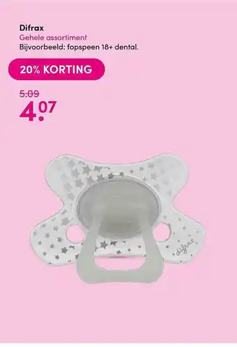 Drogisterij Visser Difrax 20% Korting aanbieding