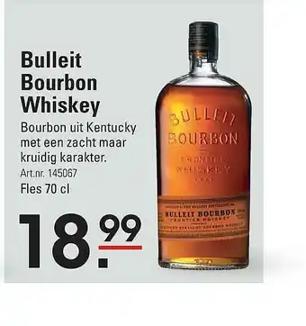 Sligro Bulleit Bourbon Whiskey aanbieding