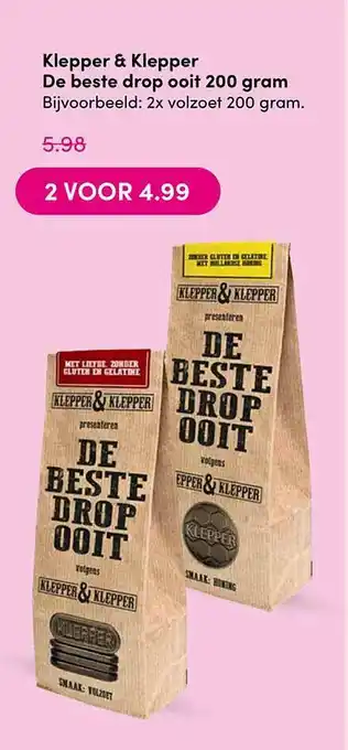 Drogisterij Visser Klepper & Klepper De Beste Drop Ooit 200 Gram aanbieding