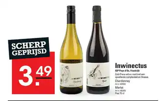 Sligro Inwinectes Chardonnay Of Merlot aanbieding