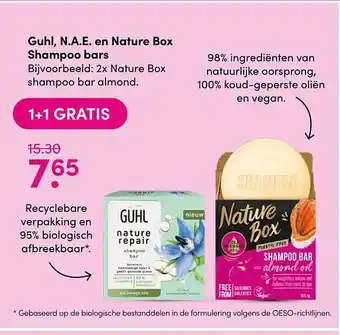 Drogisterij Visser Guhl, N.A.E. En Nature Box Shampoo Bars 1+1 Gratis aanbieding