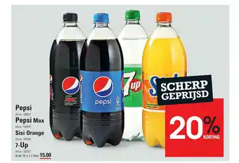 Sligro Pepsi, Pepsi Max, Sisi Orange Of 7-Up aanbieding