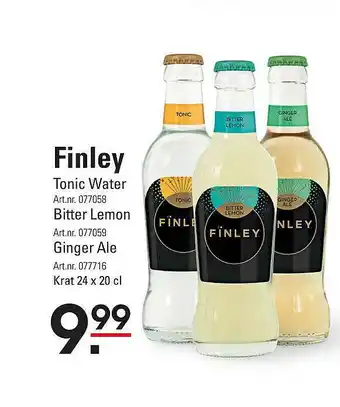 Sligro Finley Tonic Water, Bitter Lemon Of Ginger Ale aanbieding