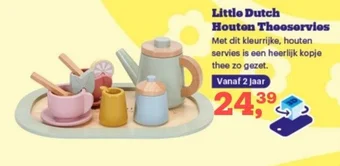 Bol.com Little Dutch Houten Theeservies aanbieding