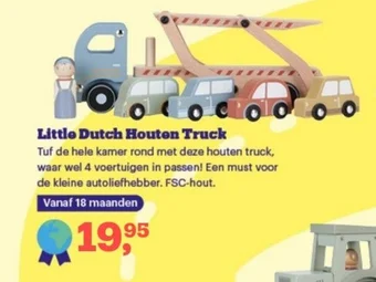Bol.com Little Dutch Houten Truck aanbieding