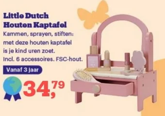 Bol.com Little Dutch Houten Kaptafel aanbieding