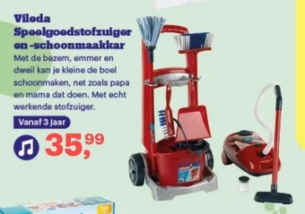 Bol.com Vileda Speelgoedstofzuiger en-schoonmaakkar aanbieding