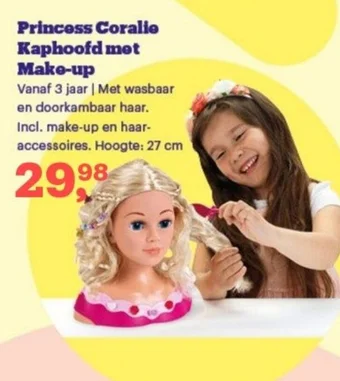Bol.com Princess Coralie Kaphoofd met Make-up aanbieding