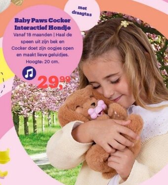 Bol.com Baby Paws Cocker Interactief Hondje aanbieding