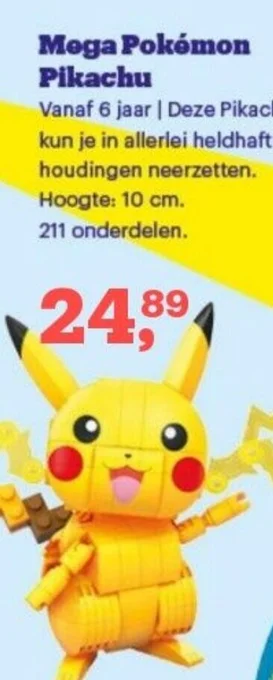 Bol.com Mega Pokémon Pikachu aanbieding