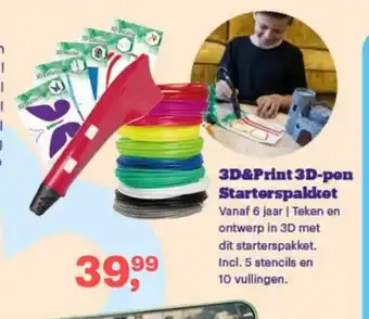 Bol.com 3D&Print 3D-pen Starterspakket aanbieding