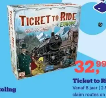 Bol.com Ticket to Ride Europe aanbieding