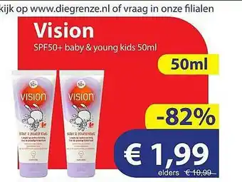 Die Grenze Vision SPF50+ Baby & Young Kids aanbieding