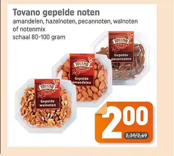 Dagwinkel Tovano Gepelde Noten Amandelen, Hazelnoten, Pecannoten, Walnoten Of Notenmix aanbieding