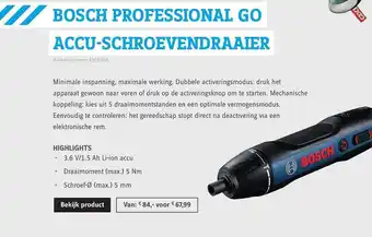 Conrad Bosch Professional Go Accu-Schroevendraaier aanbieding