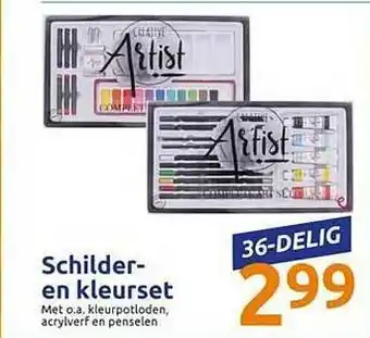 Action Schilder- En Kleurset aanbieding