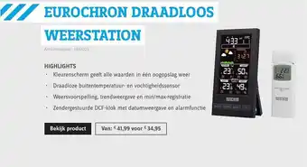 Conrad Eurochron Draadloos Weerstation aanbieding